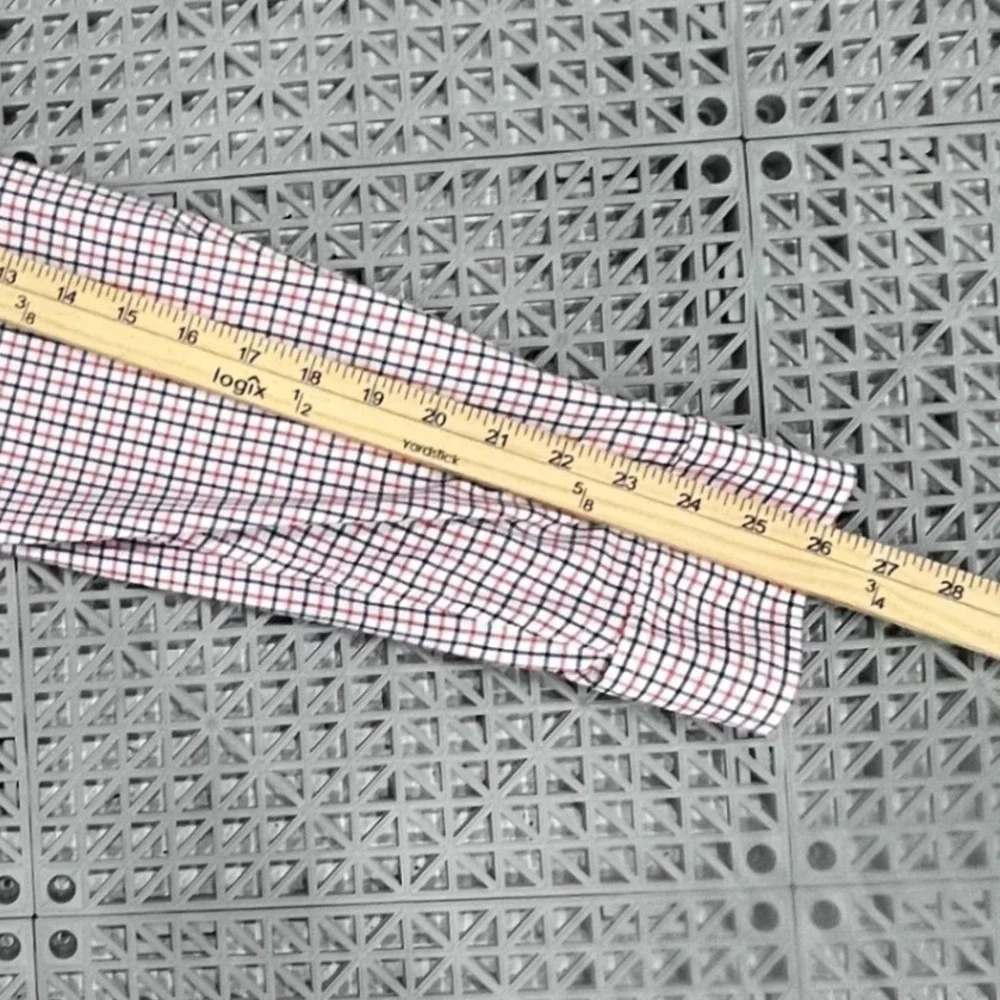 Biltmore Button Down Shirt Mens XL White Navy Orange‎ Check Performance Stretch
